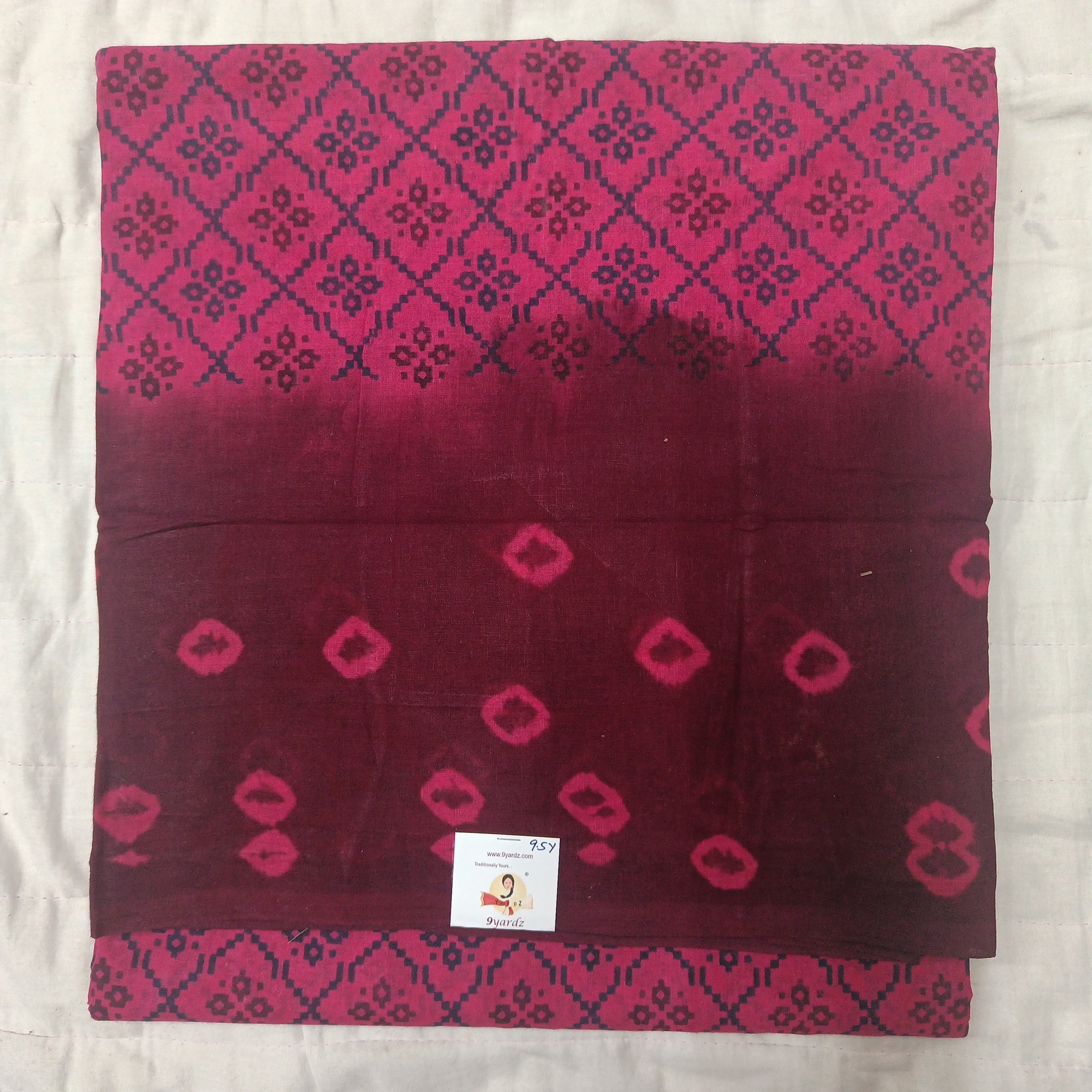 Sungudi cotton 9.5 yards madisar