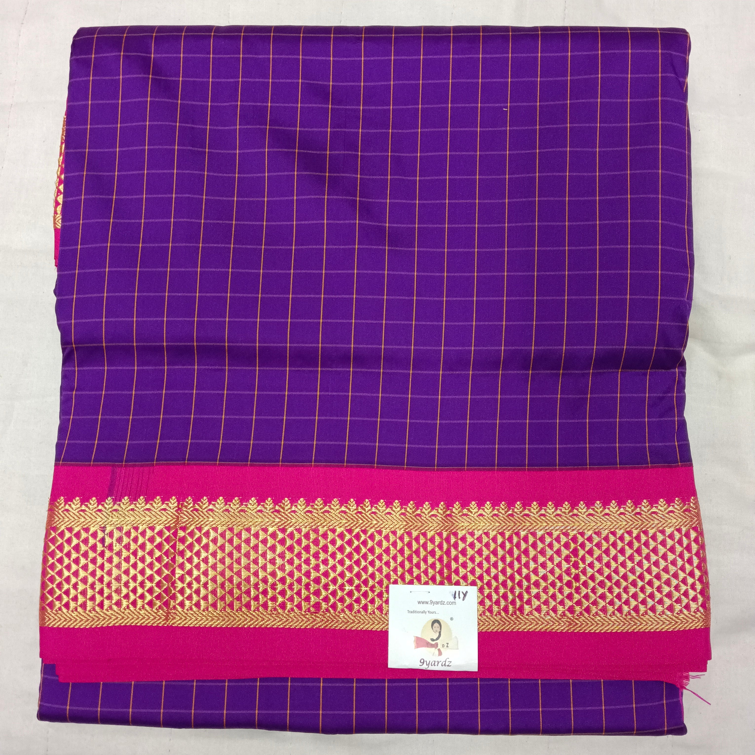 Poly silk 11yards checked madisar