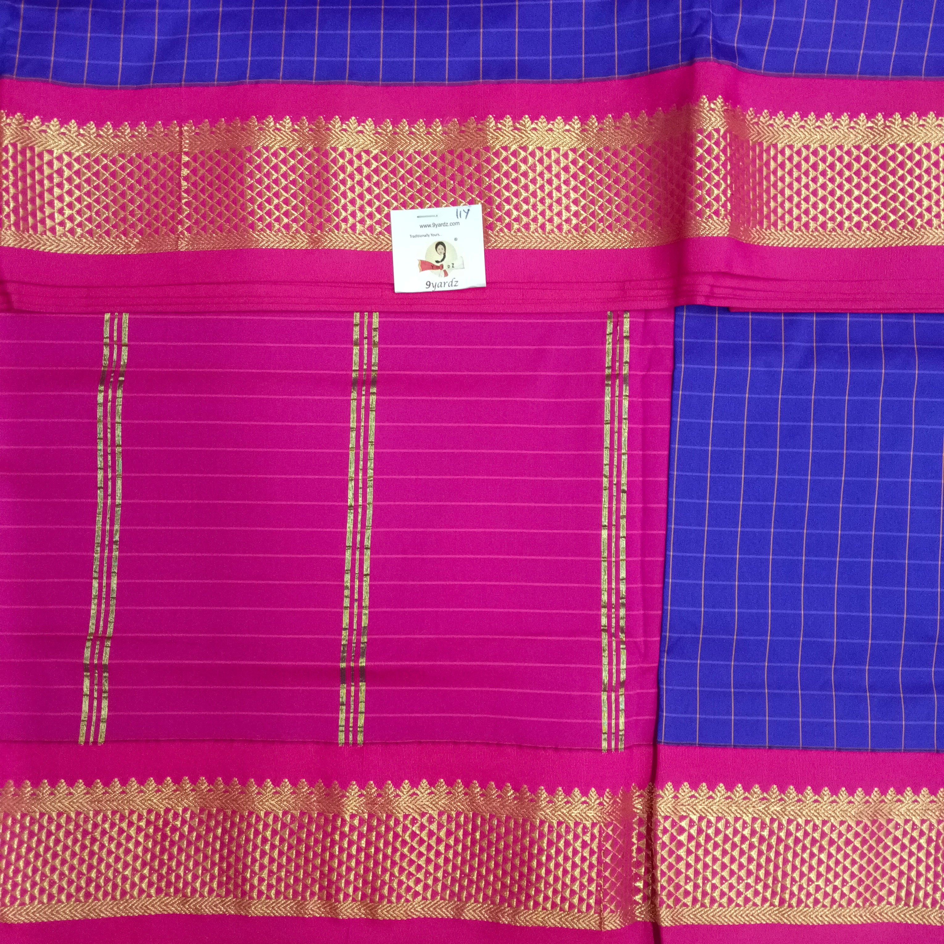 Poly silk 11yards Checked madisar