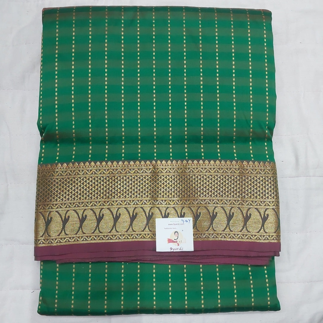 Poly silk 9.5yards checked madisar