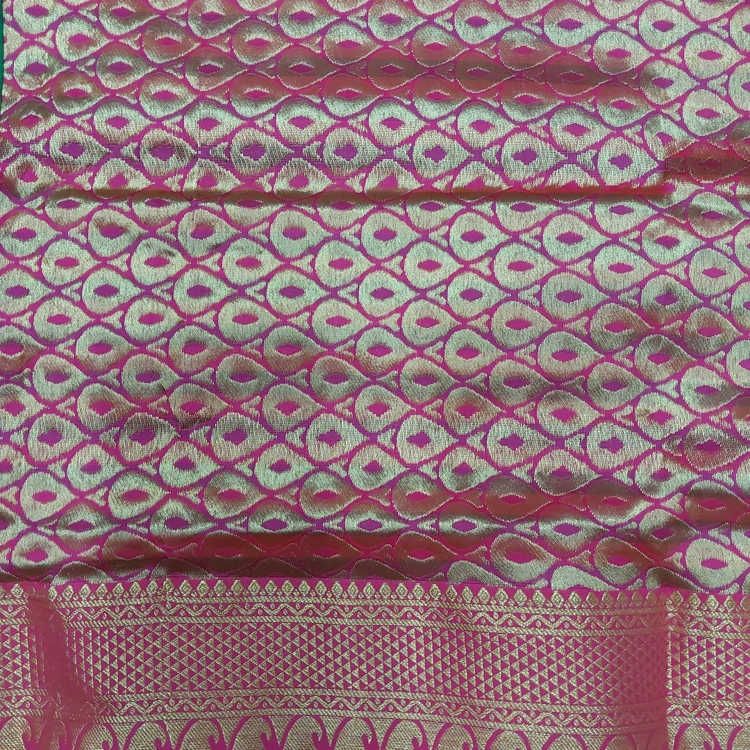 Poly silk 9.5yards checked madisar