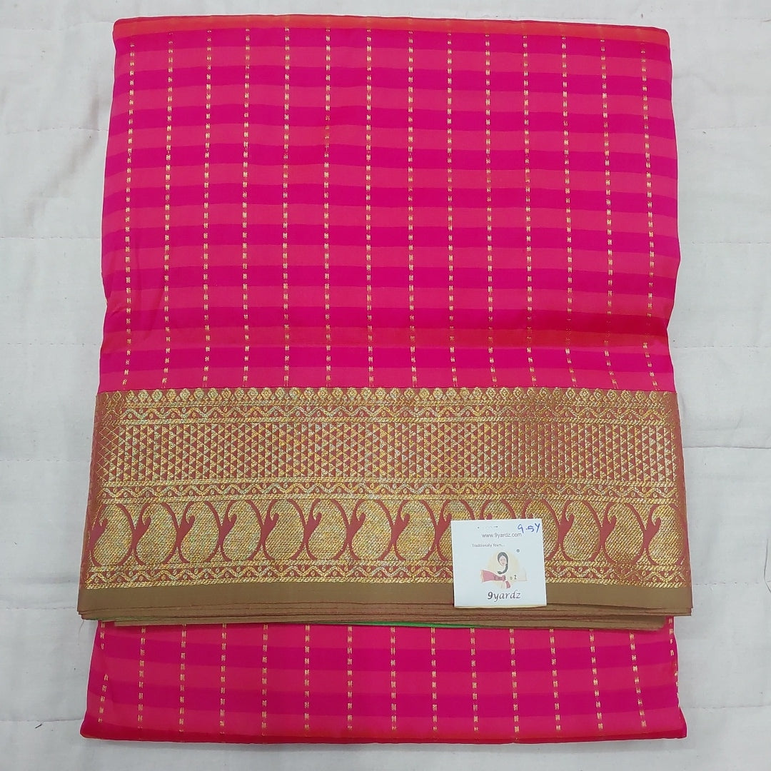 Poly silk 9.5yards checked madisar