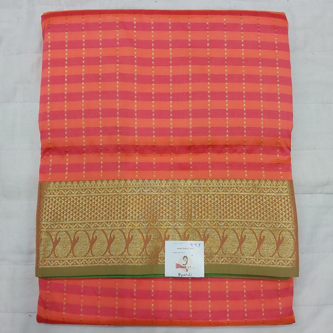 Poly silk 9.5yards checked madisar