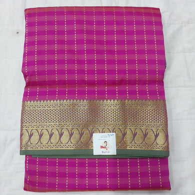 Poly silk 9.5yards checked madisar