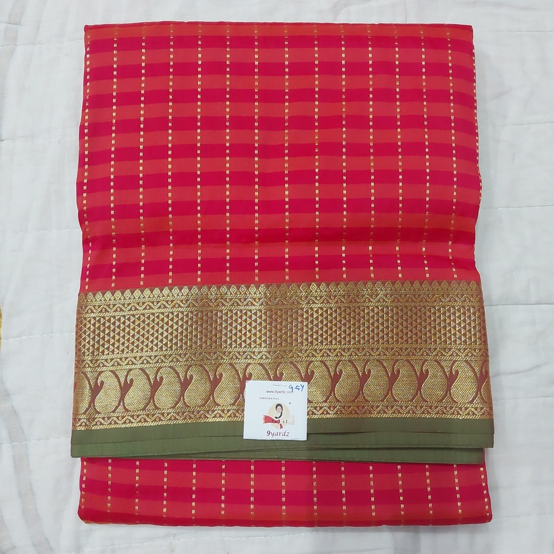 Poly silk 9.5yards checked madisar