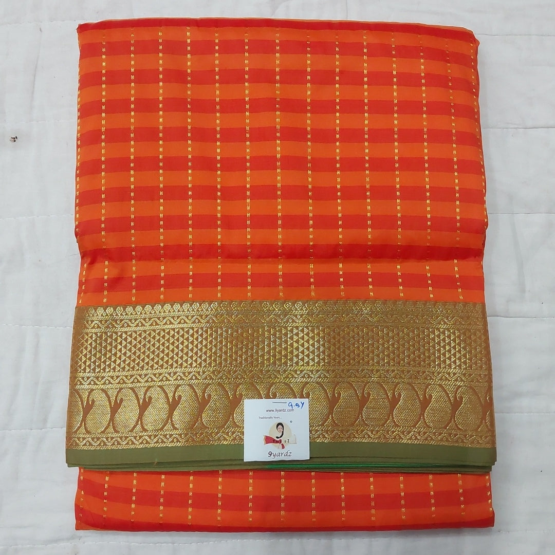 Poly silk 9.5yards checked madisar