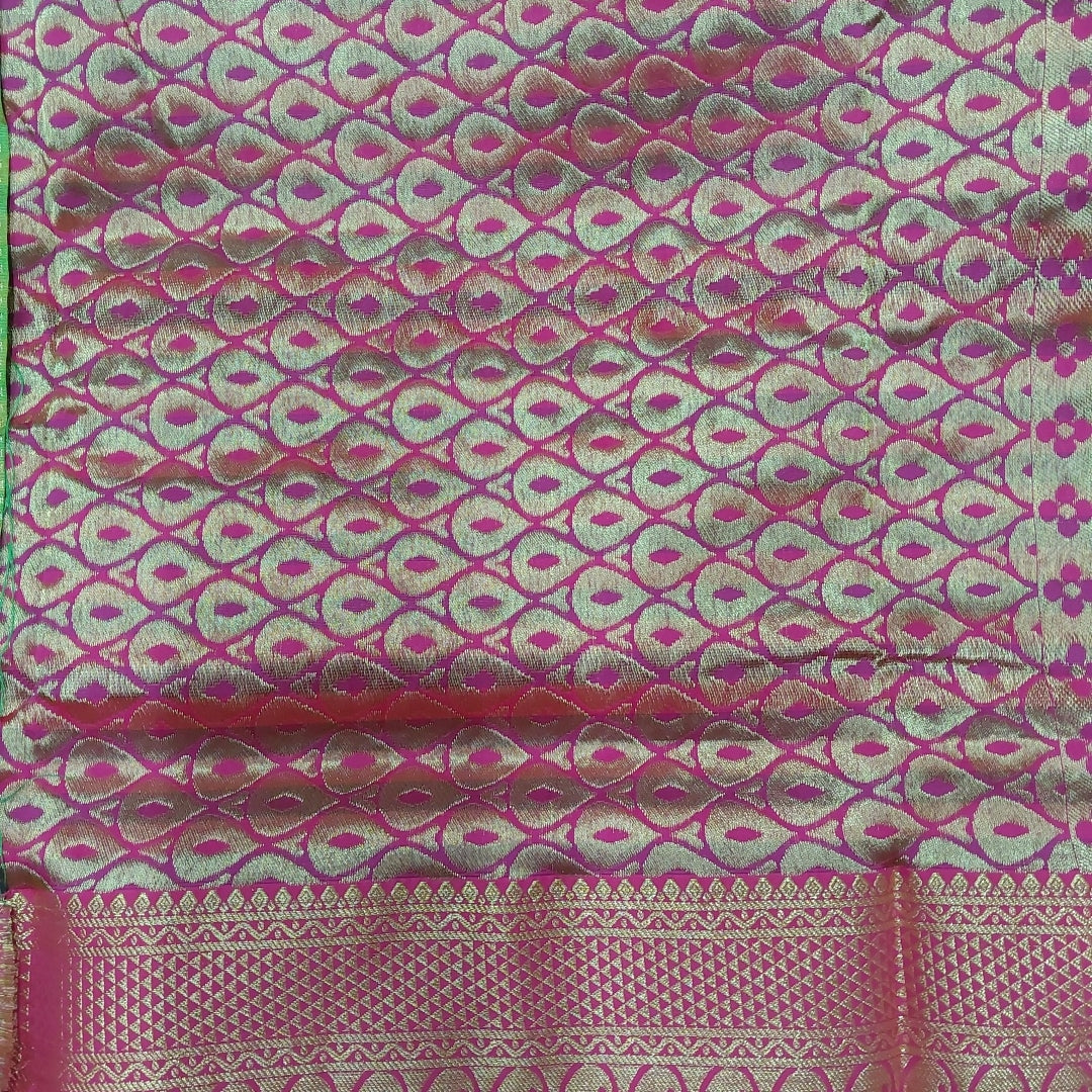 Poly silk 9.5yards checked madisar
