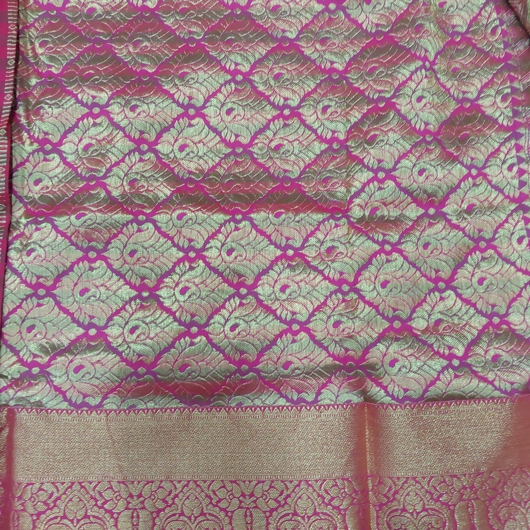Poly silk 9.5yards checked madisar