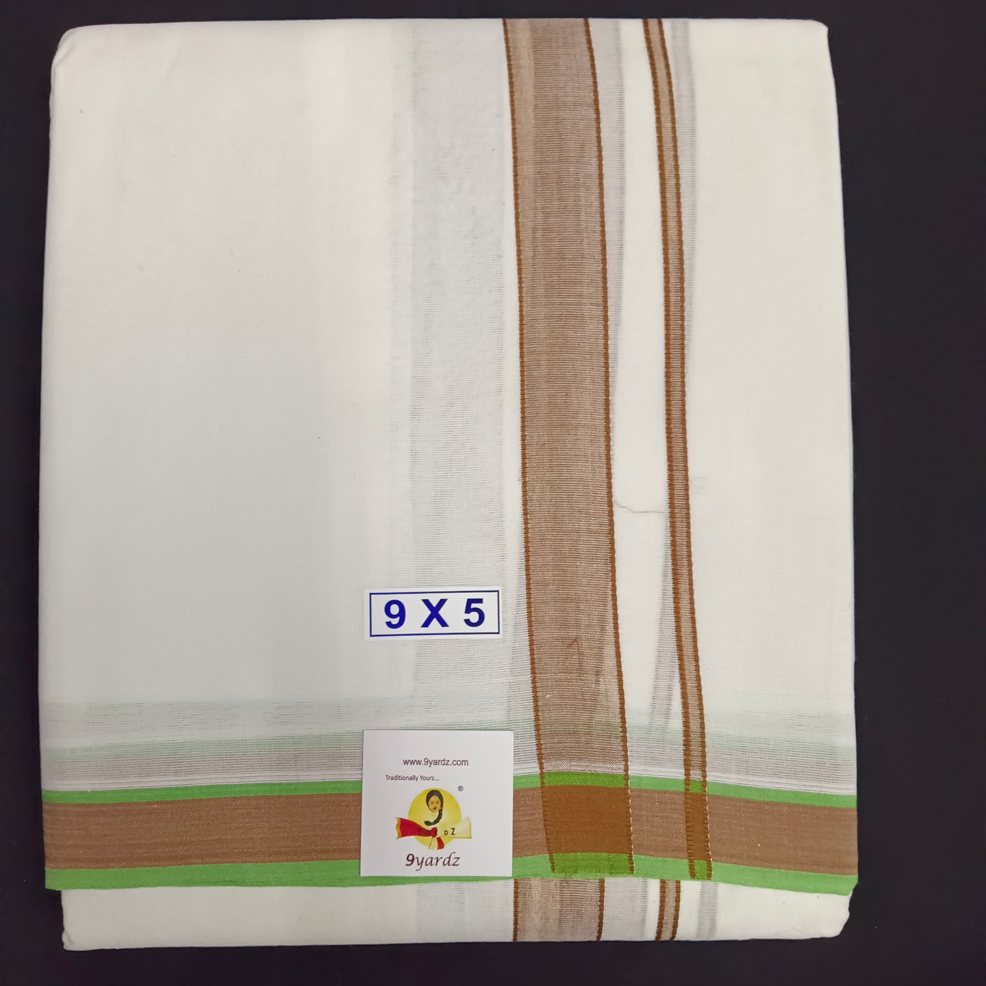 Cotton Dhothi Bleached 9*5