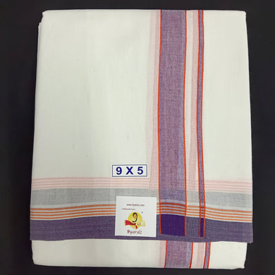 Cotton Dhothi Bleached 9*5