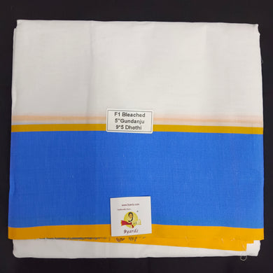 Cotton Dhothi Bleached 9*5