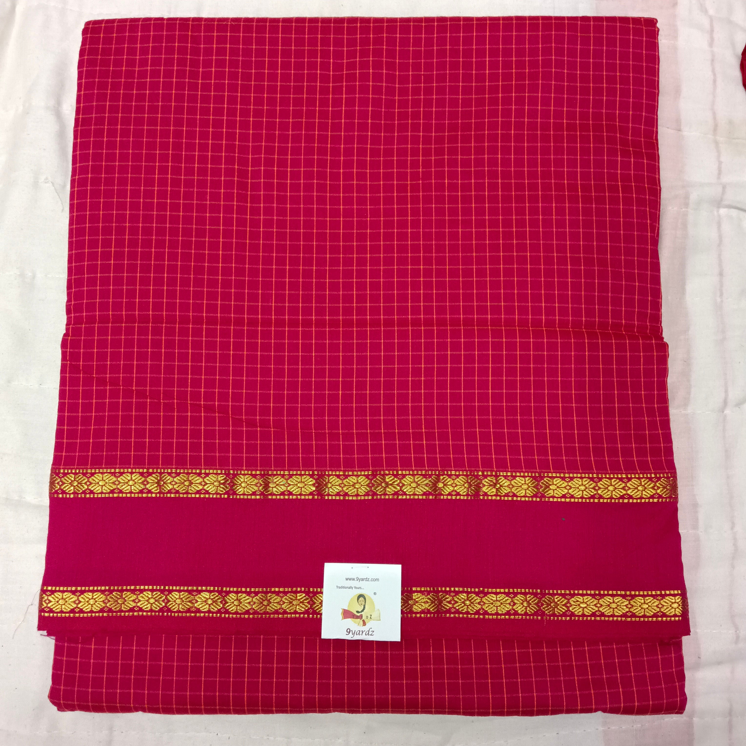Kalyani Cotton checked  9.5 yards