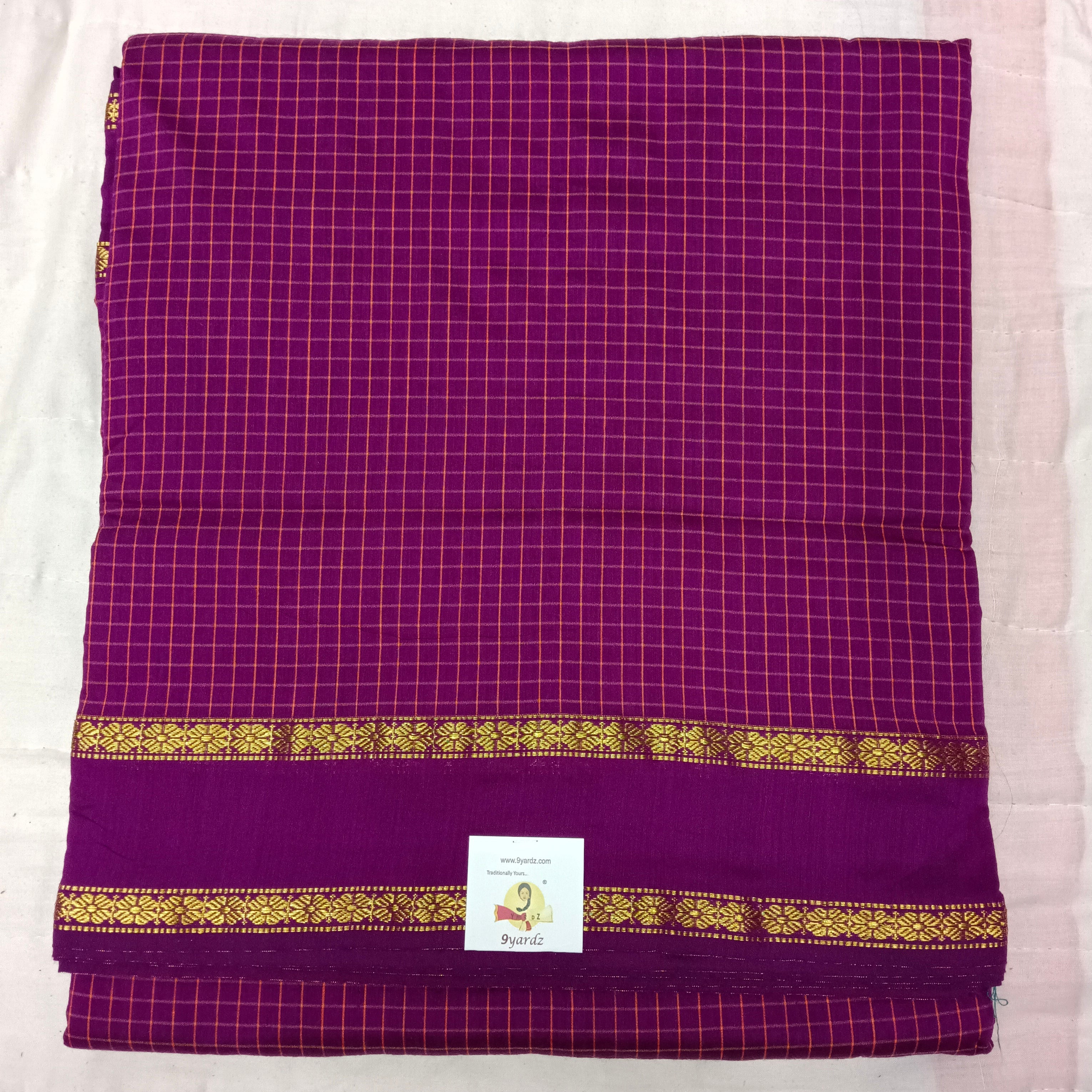 Kalyani Cotton checked  9.5 yards