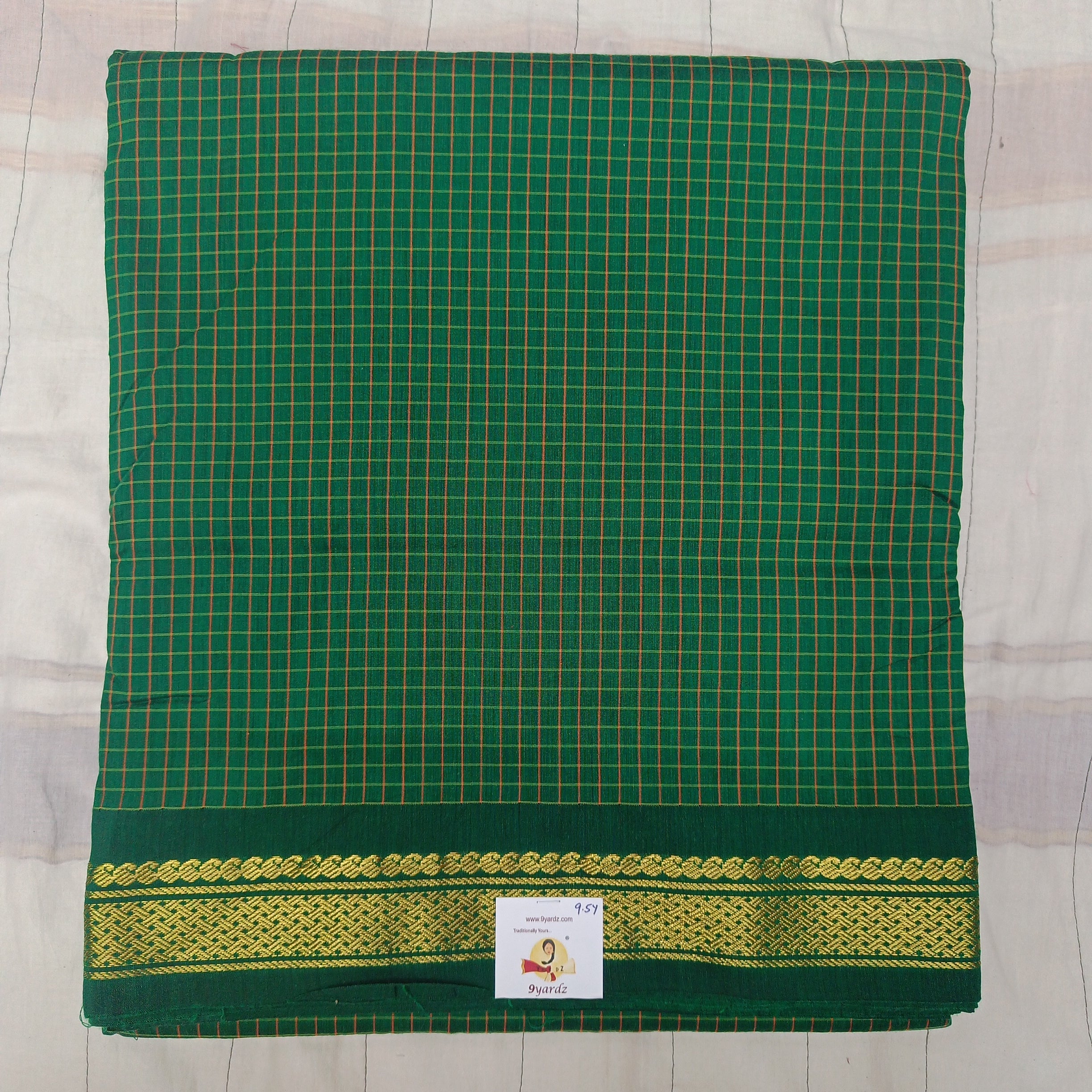 Kalyani Cotton checked  9.5 yards