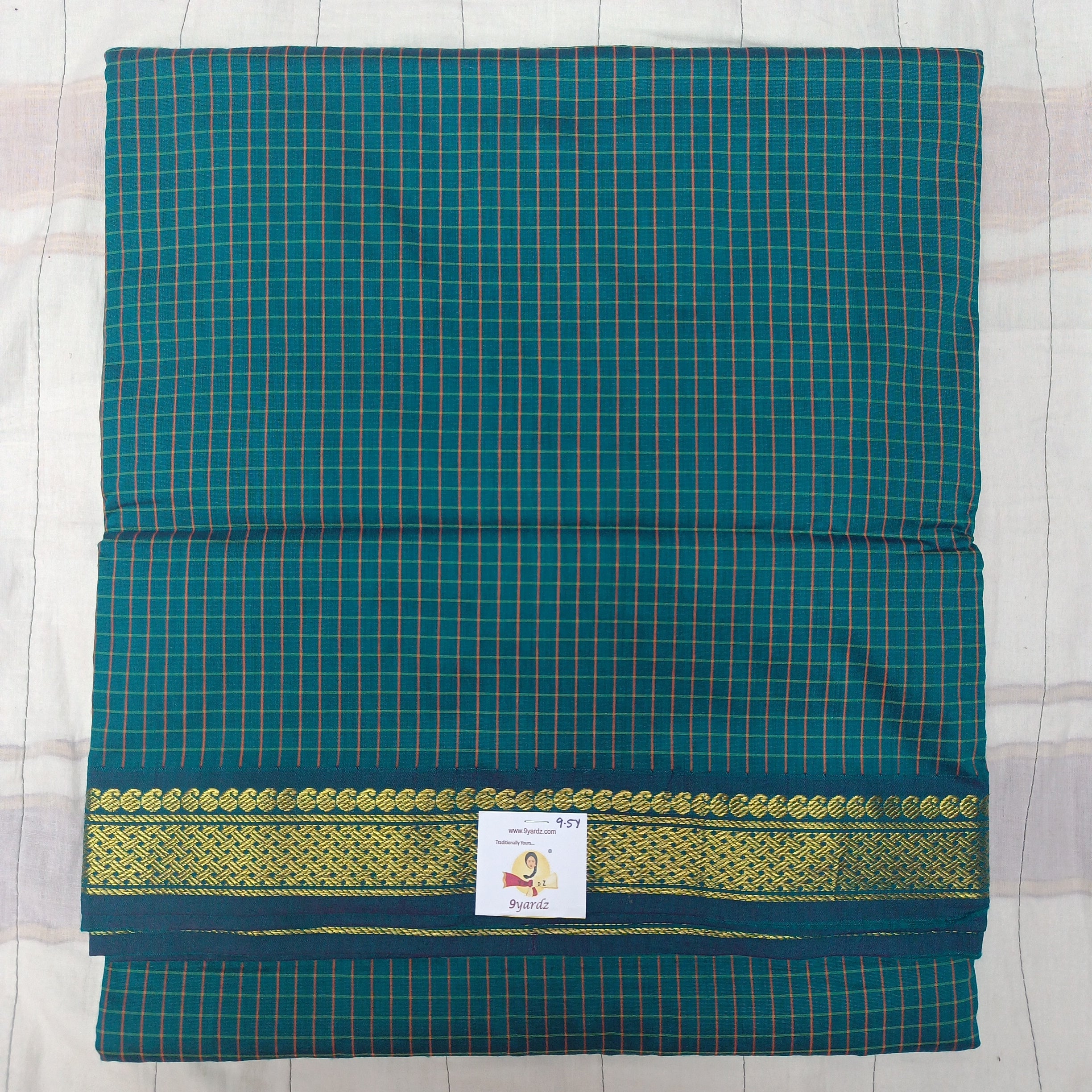 Kalyani Cotton checked  9.5 yards
