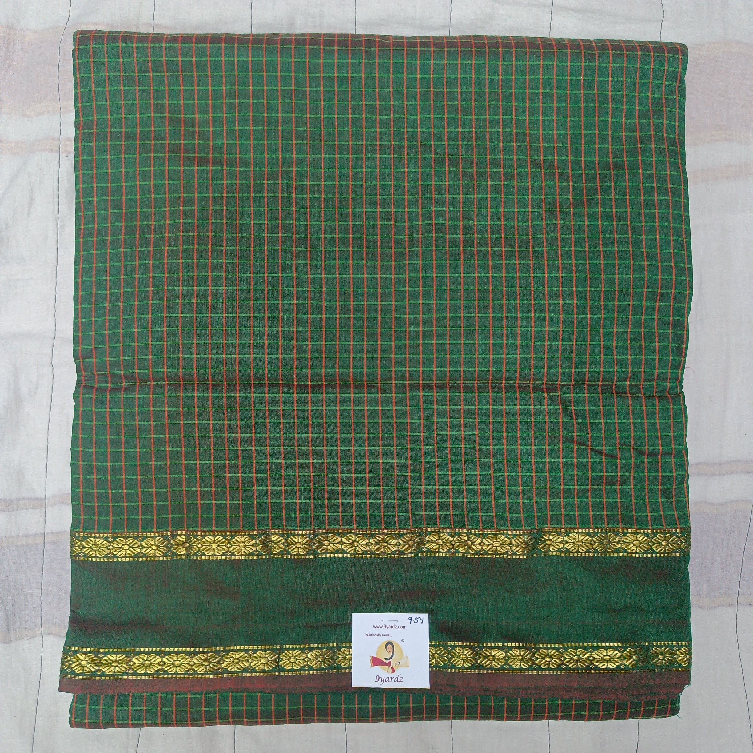 Kalyani Cotton checked  9.5 yards