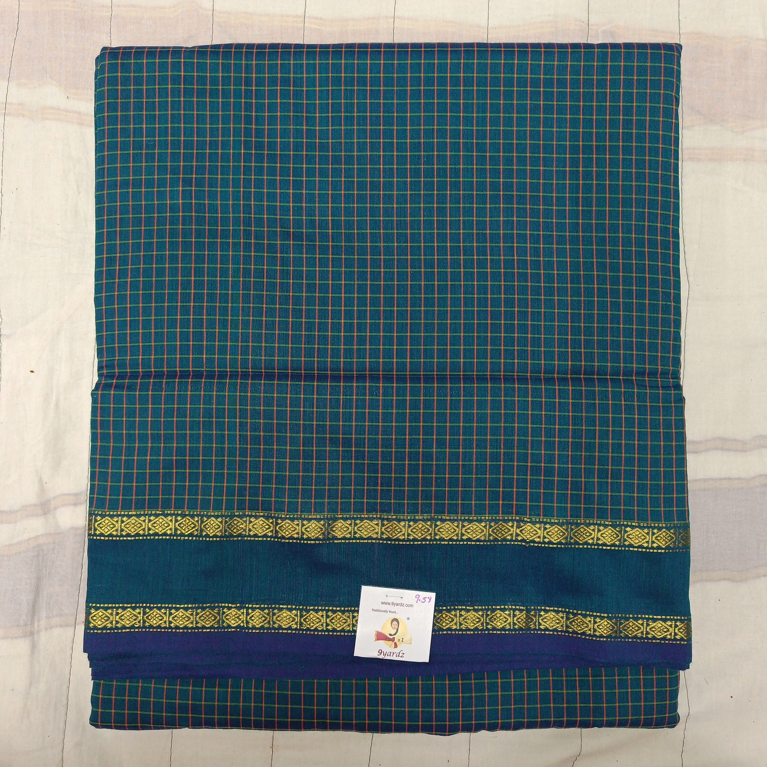Kalyani Cotton checked  9.5 yards