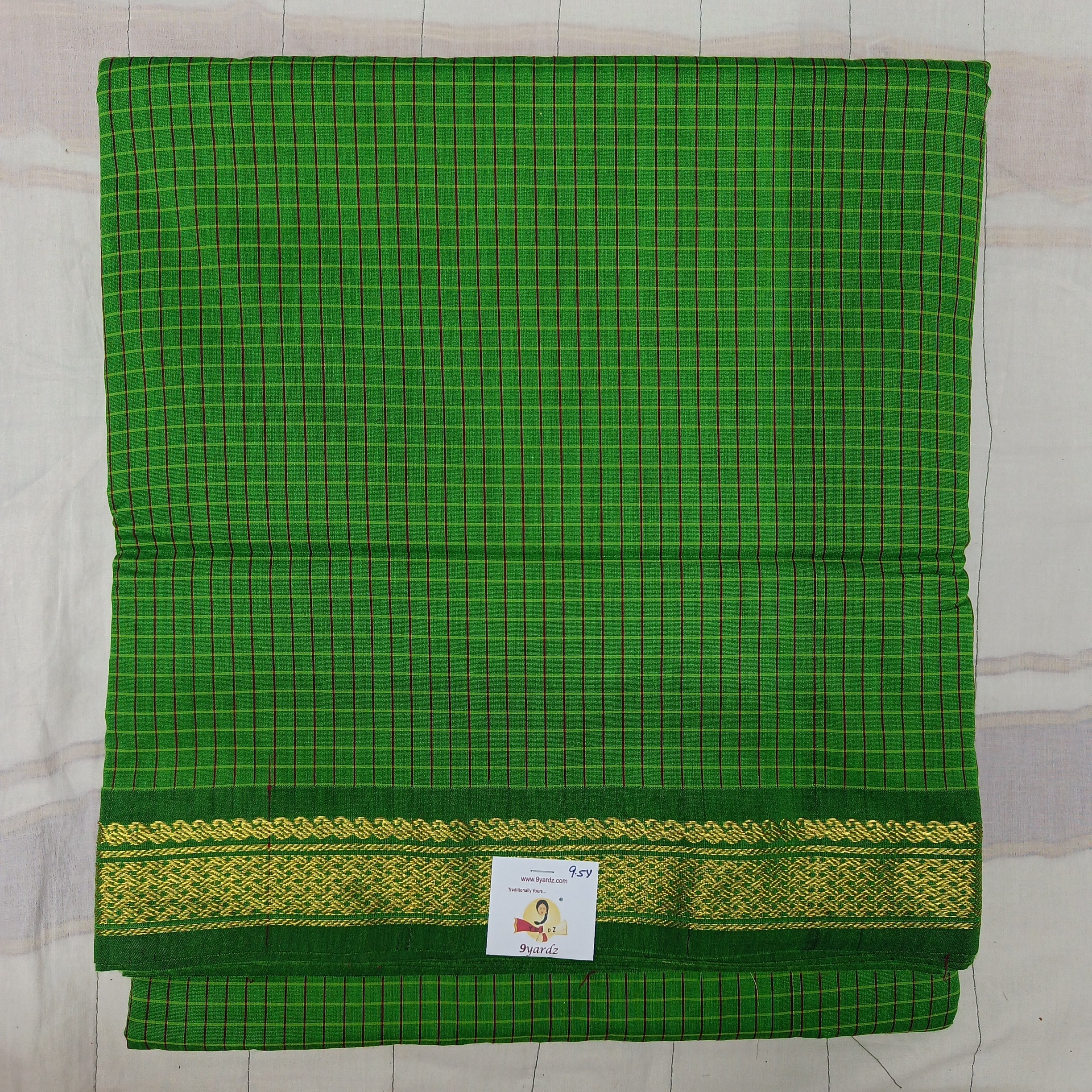 Kalyani Cotton checked  9.5 yards