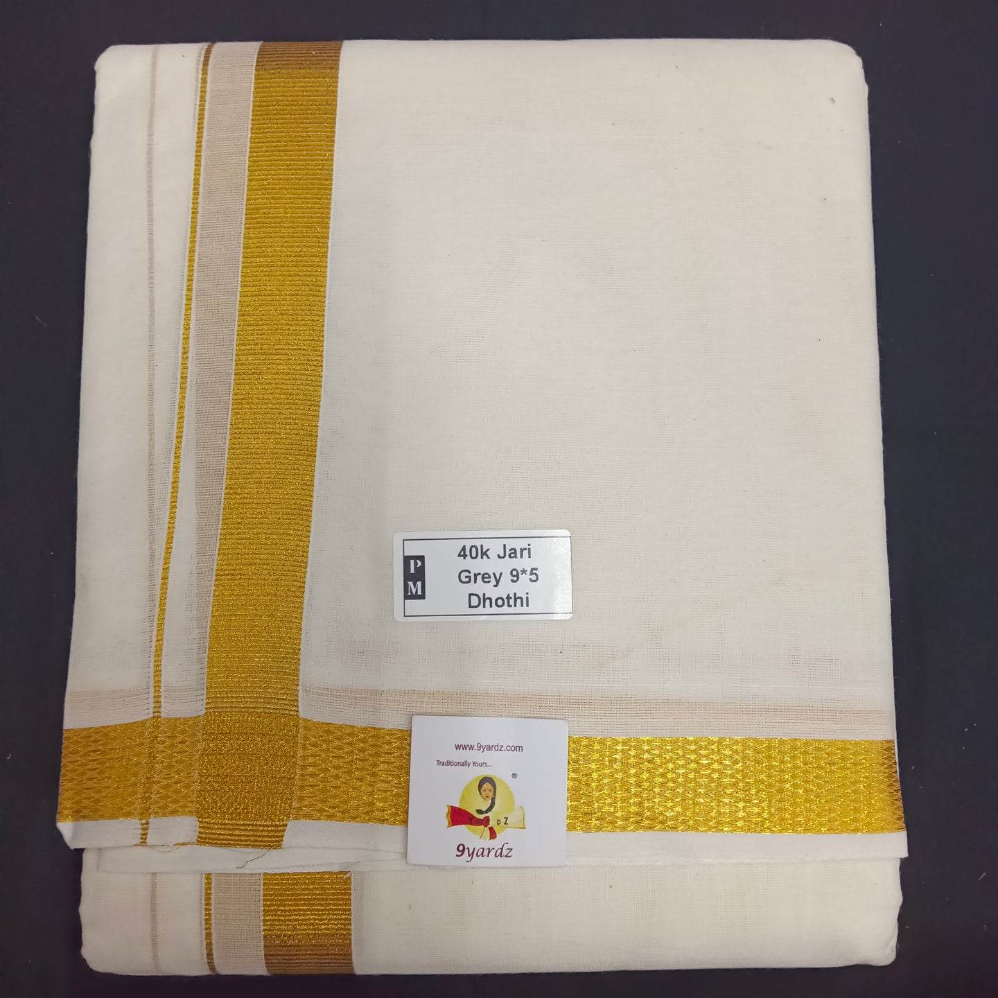 Cotton Dhothi Grey 9*5