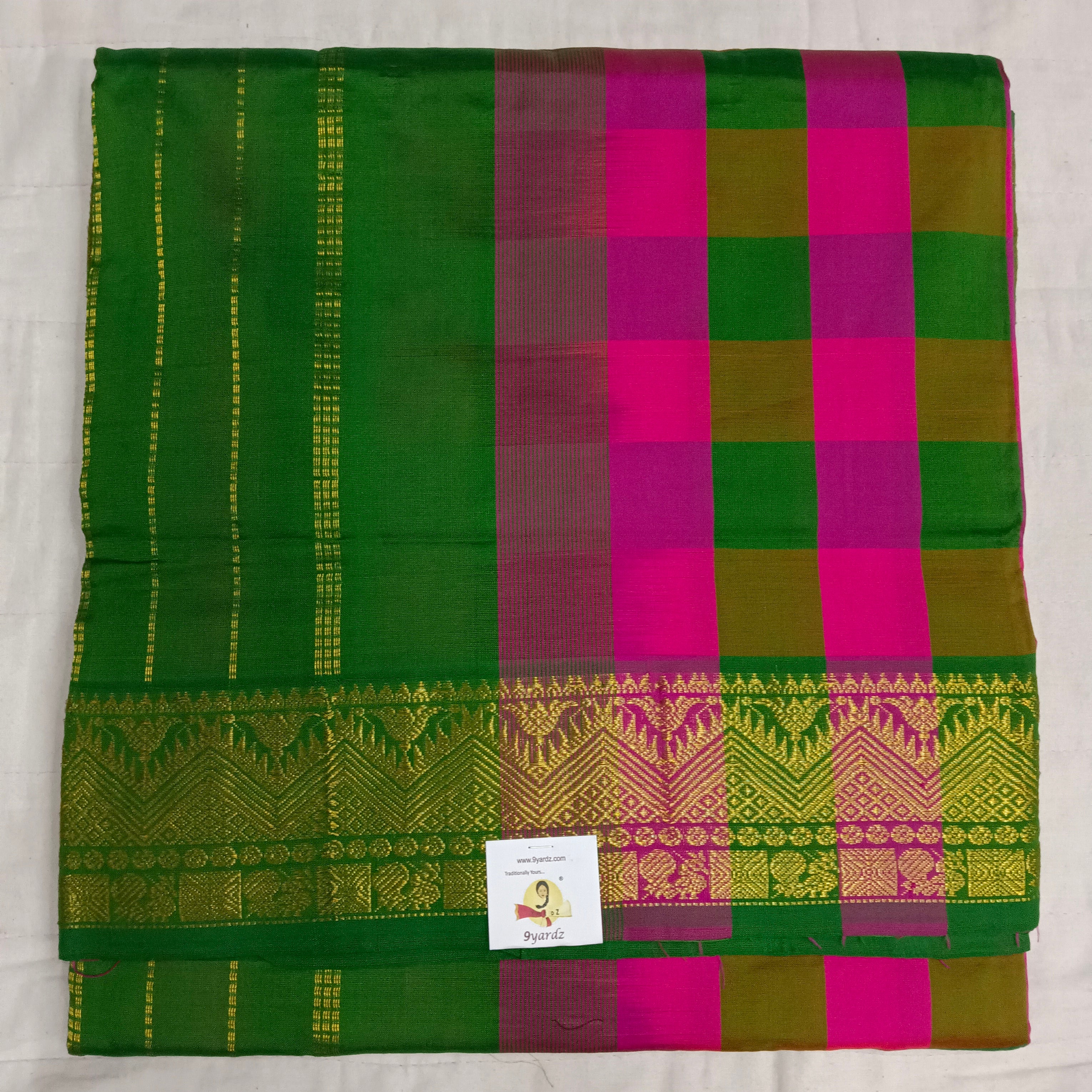 Semi Silk cotton Checked Madisar