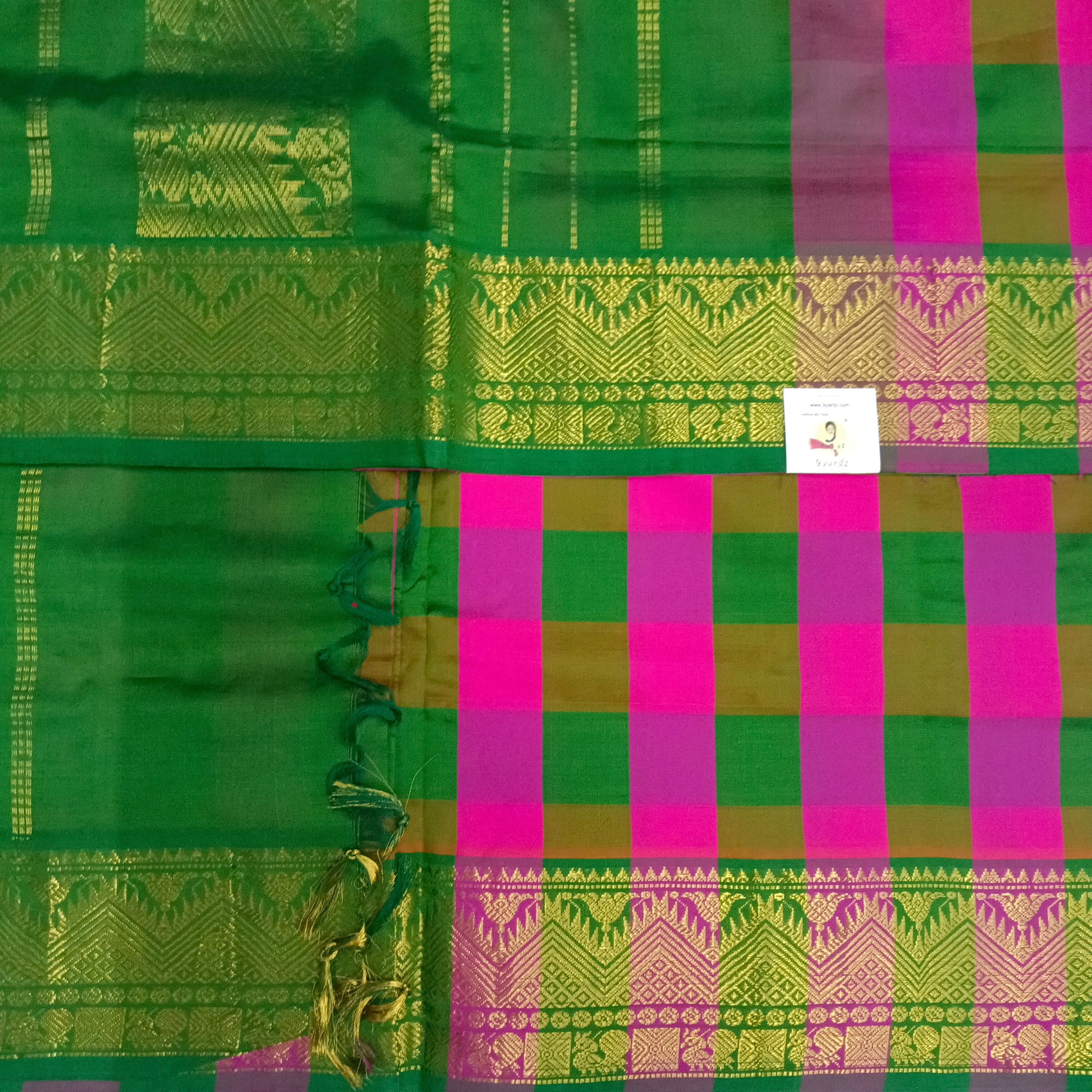Semi Silk cotton Checked Madisar
