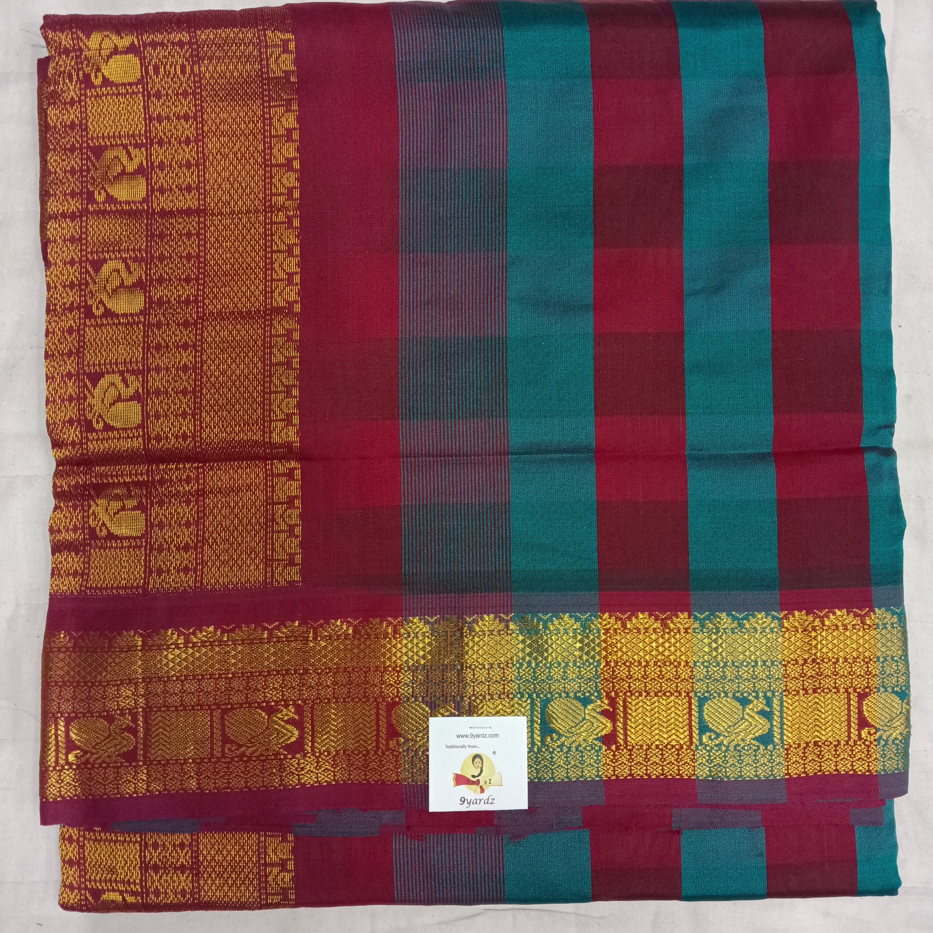 Semi Silk cotton Checked Madisar