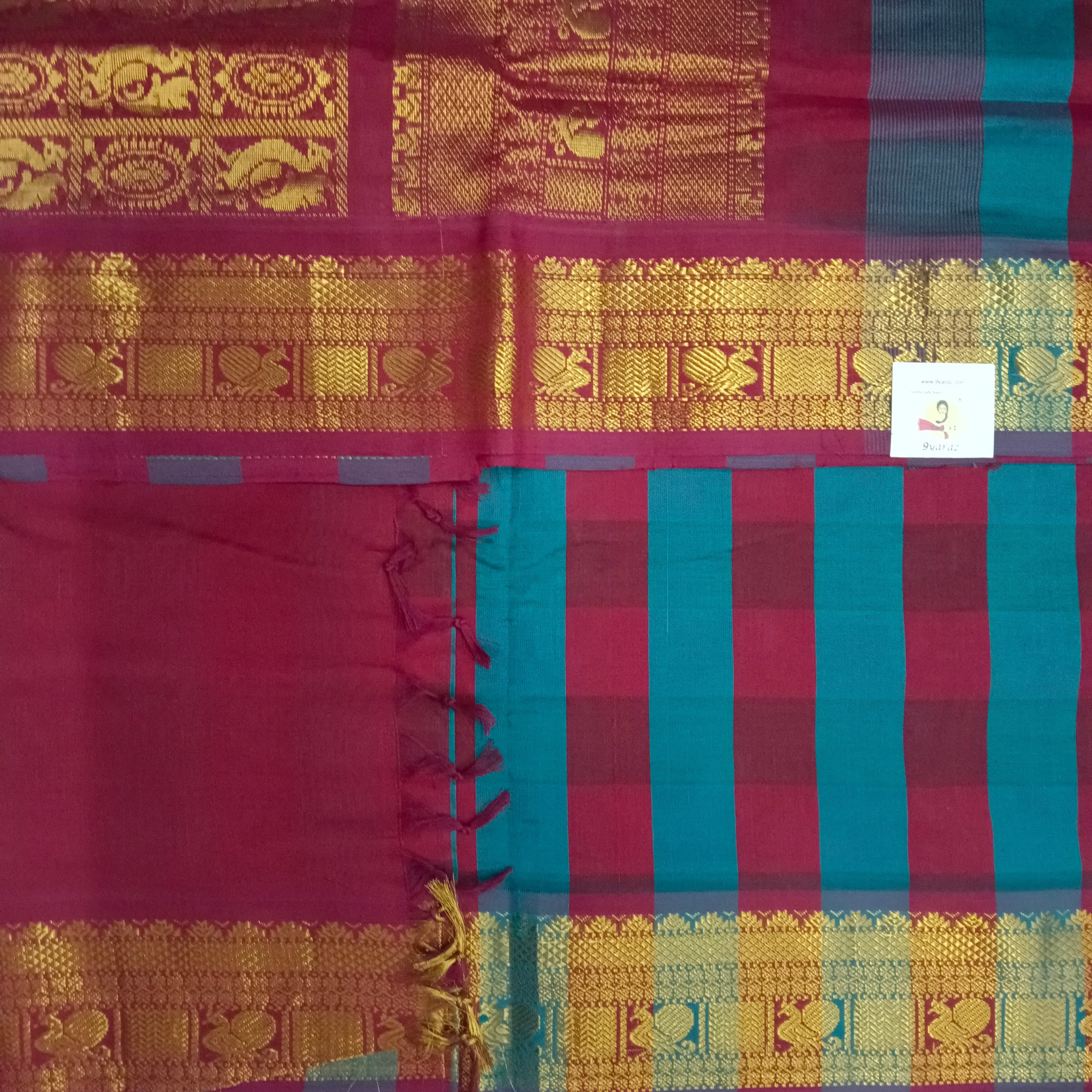 Semi Silk cotton Checked Madisar