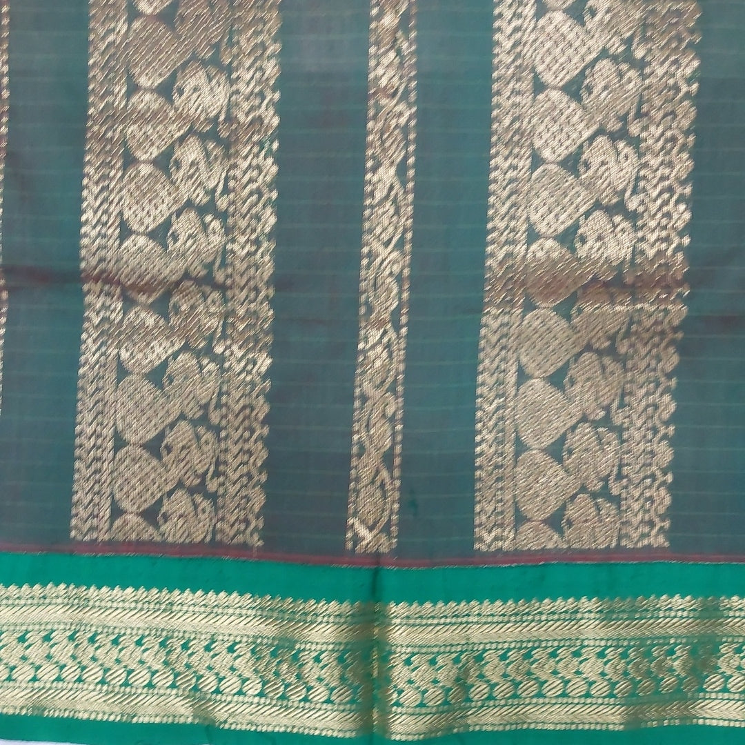 Kalyani cotton Zari Checked 6yardz