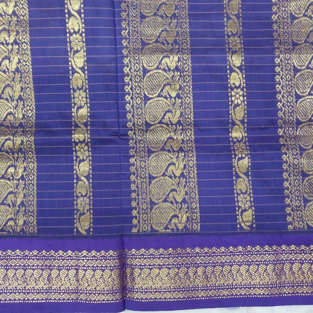 Kalyani cotton Zari Checked 6yardz