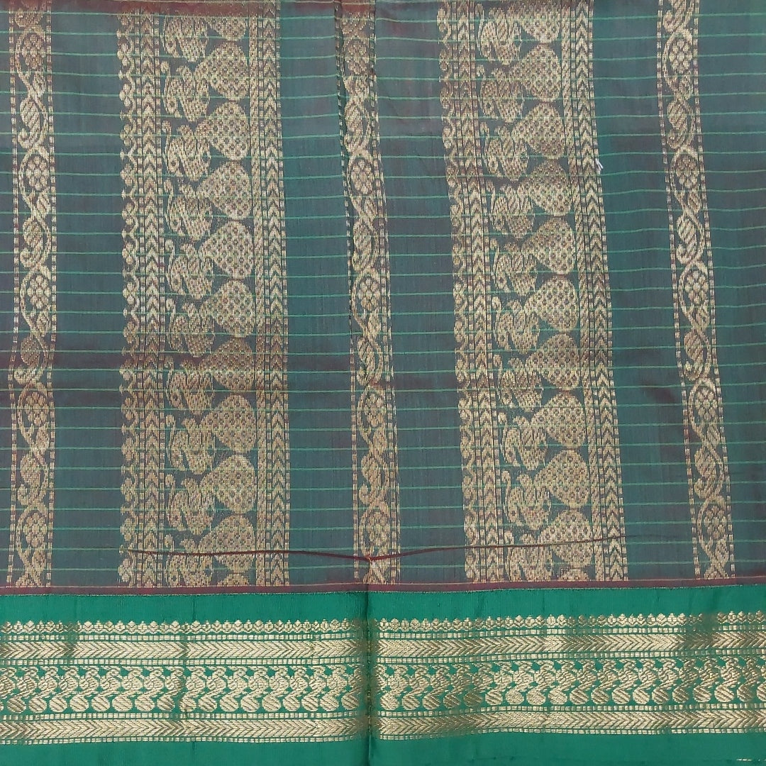 Kalyani cotton Zari Checked 6yardz
