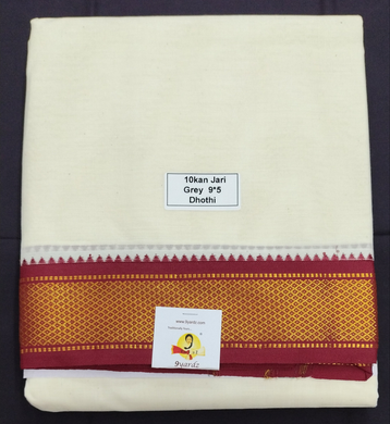 Cotton Dhothi Bleached 9*5
