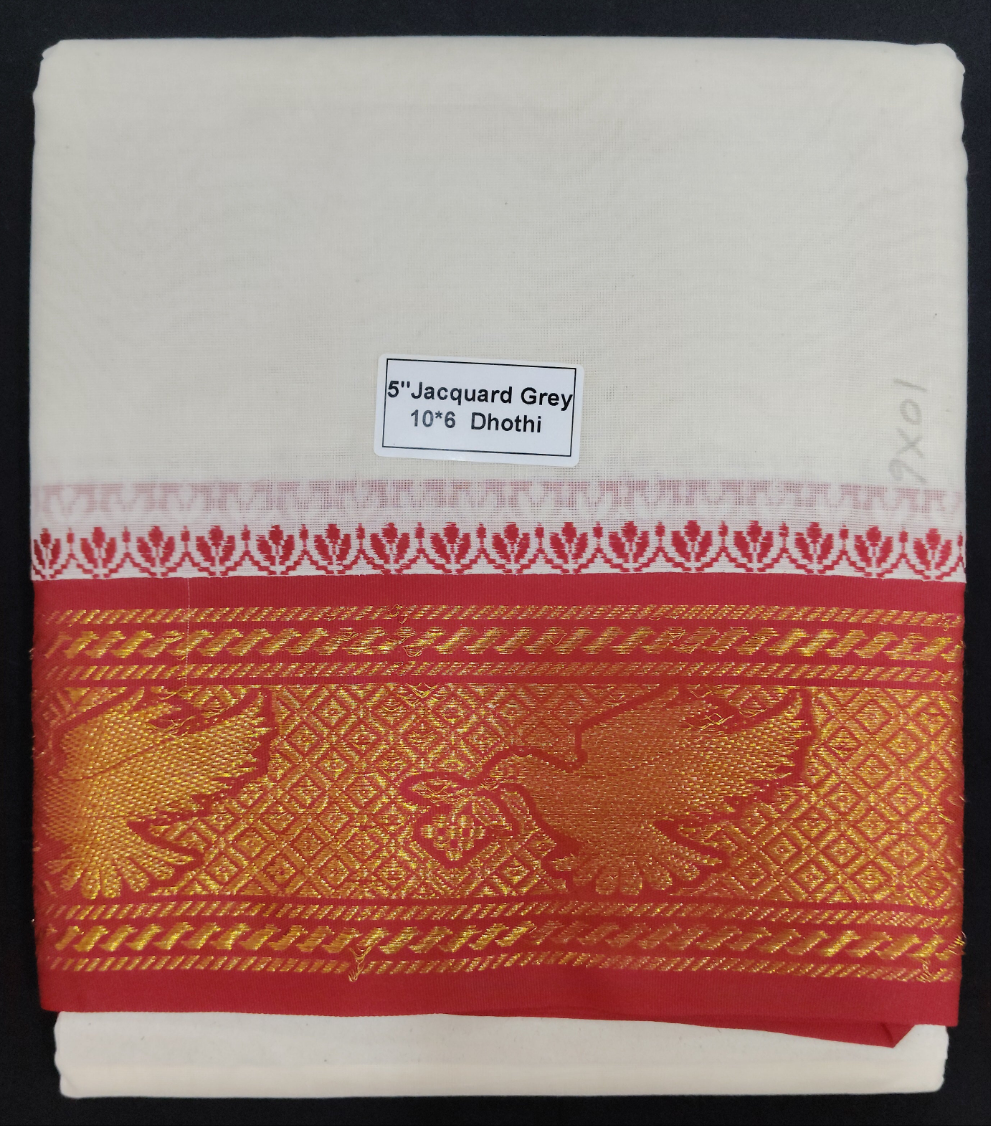 Cotton Dhothi Jacquard 10*6