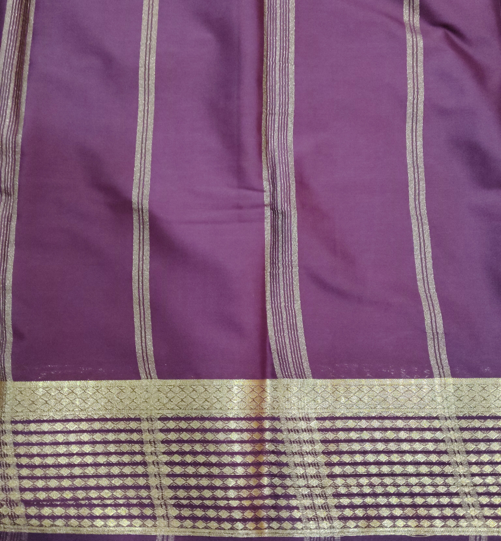 Synthetic Mysore silk 6yardz