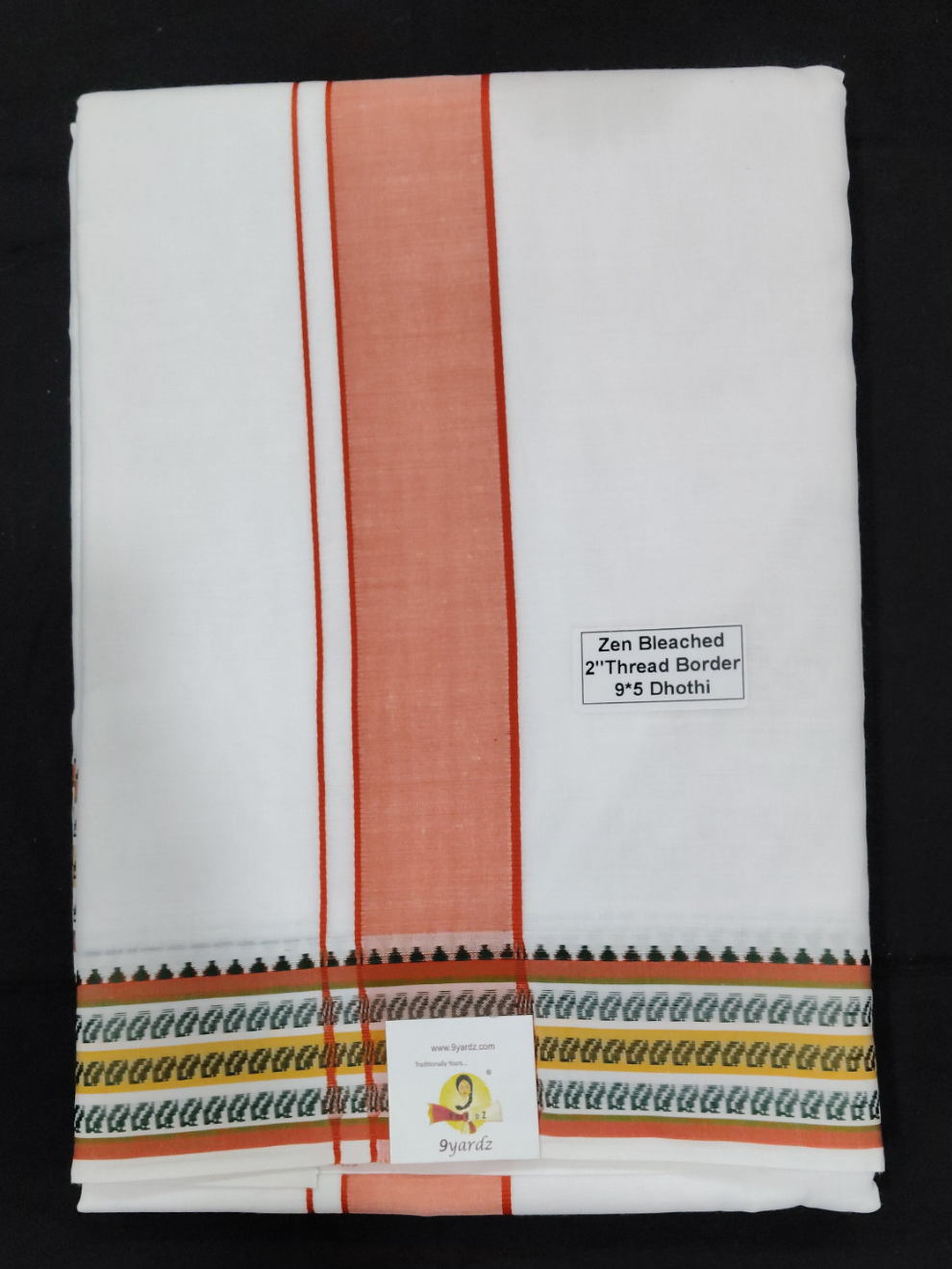 Cotton Dhothi Bleached 9*5