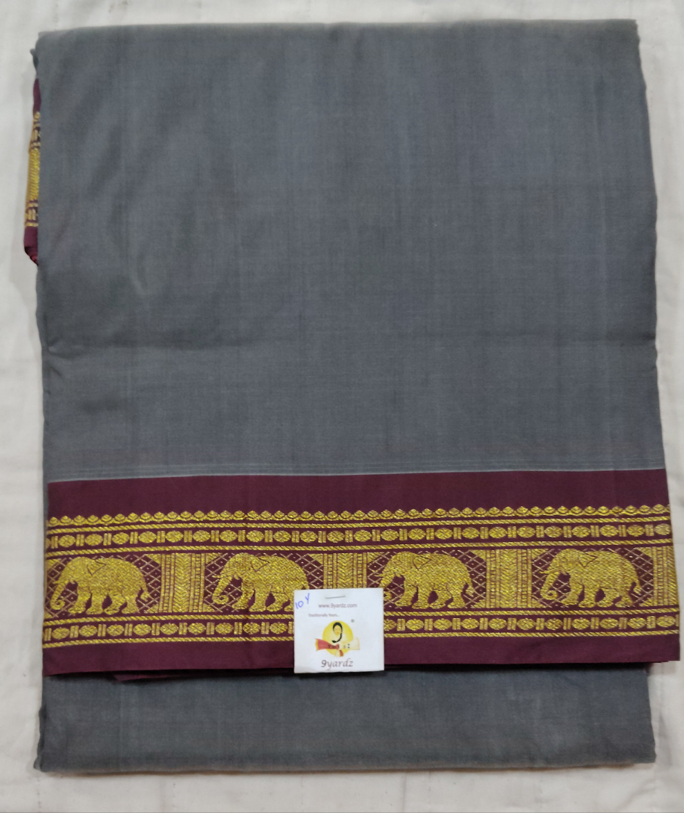 Traditional Mustard Yellow & Maroon Poly Silk 10-Yards Saree with Rich Zari Border