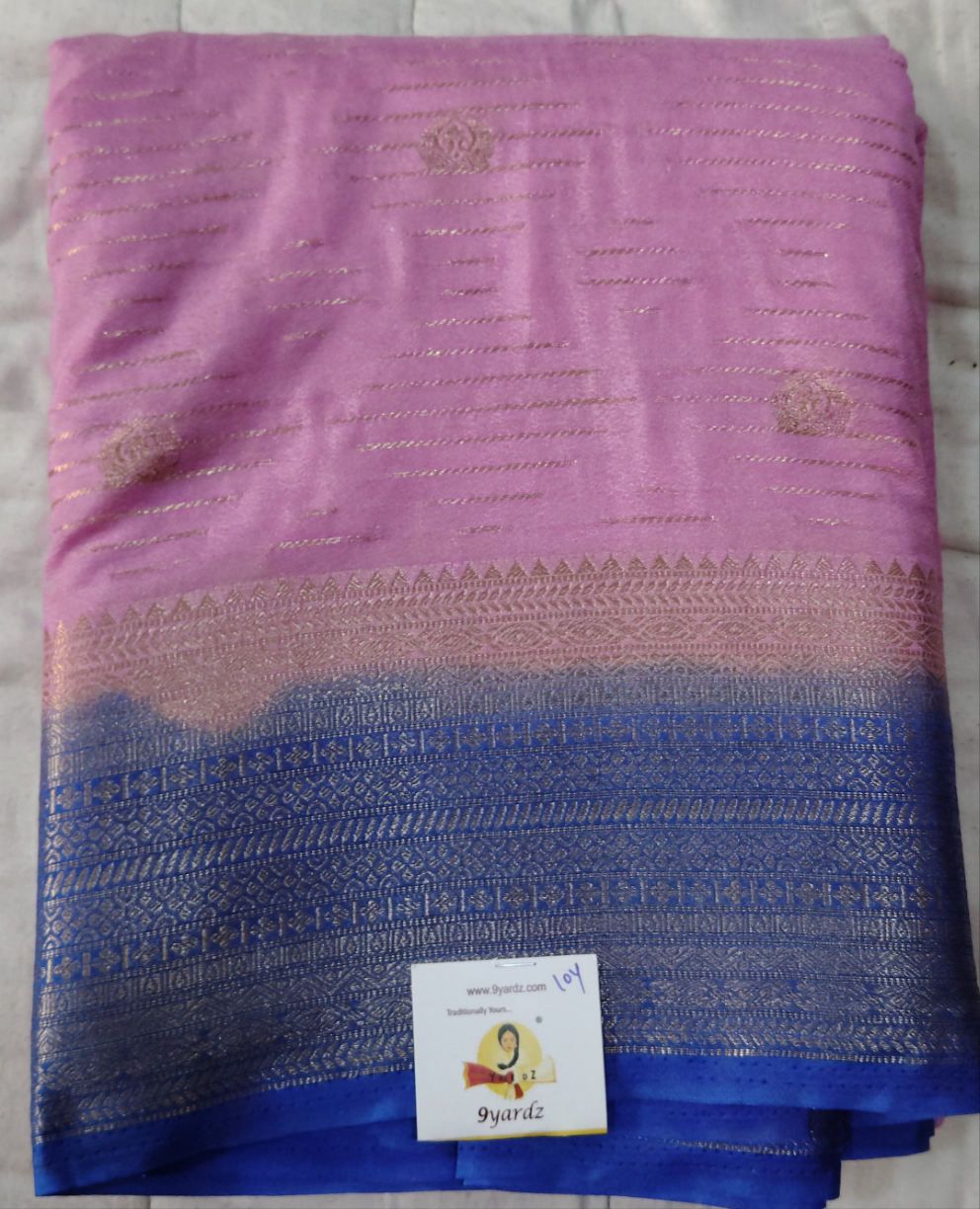 (Copy) Mysore crepe silk checked (synthetic)