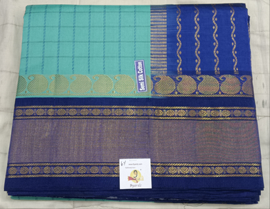 Semi silk Plain Korvai 6Yards