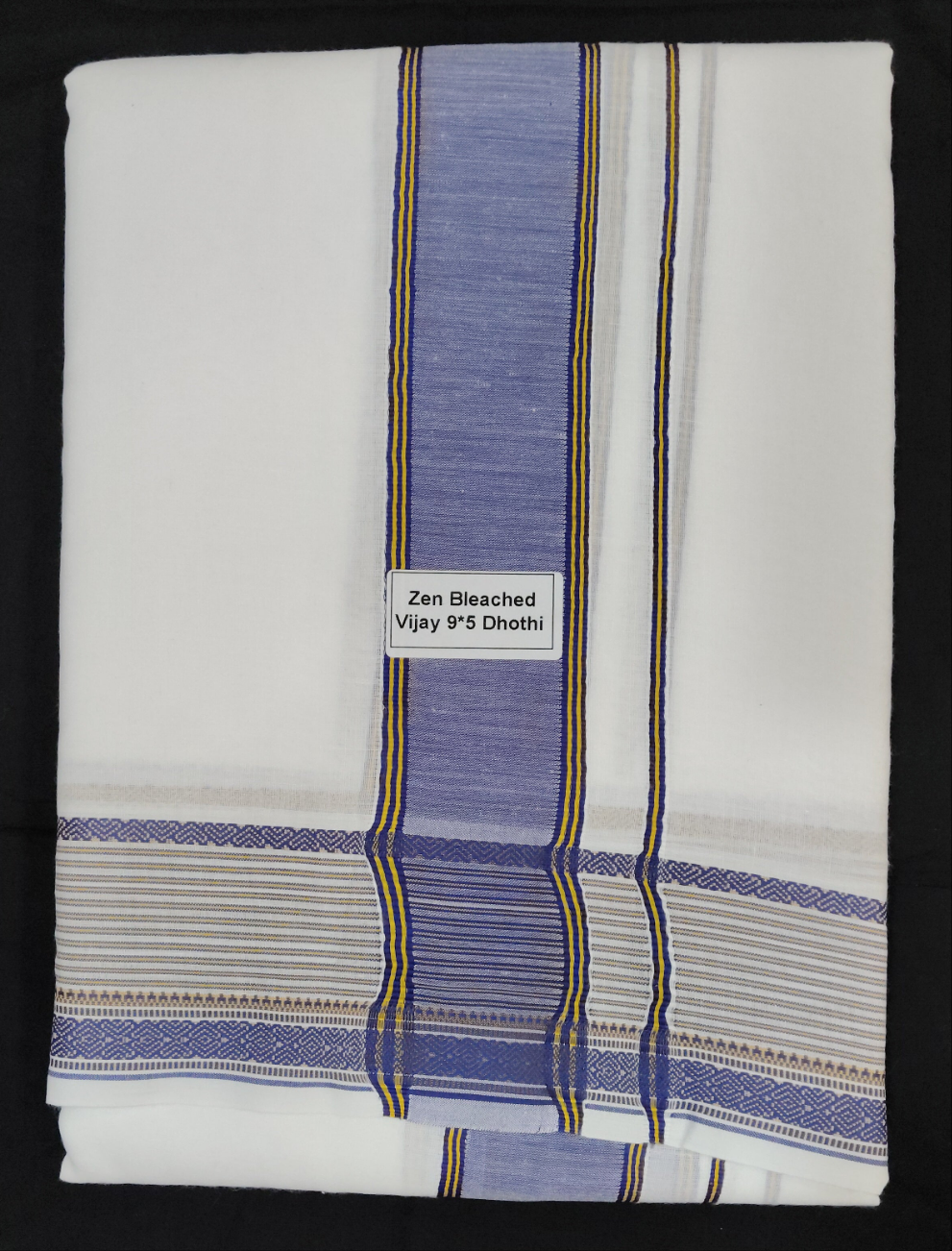 Cotton Dhothi Bleached 9*5