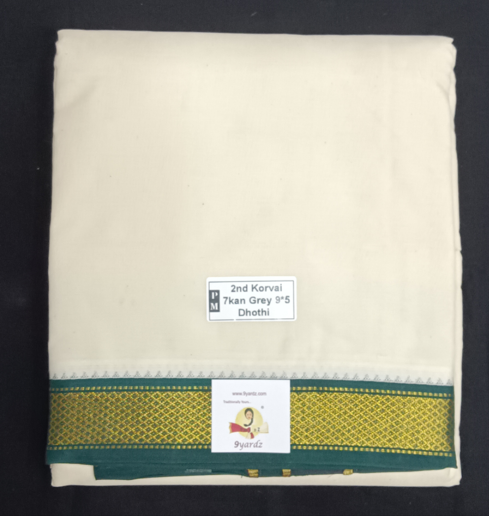 Pure cotton Muhurtham 7kann dhoti 9*5