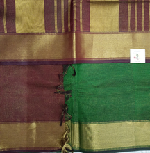 Load image into Gallery viewer, Pure silk cotton Vairaoosi 10yards madisar