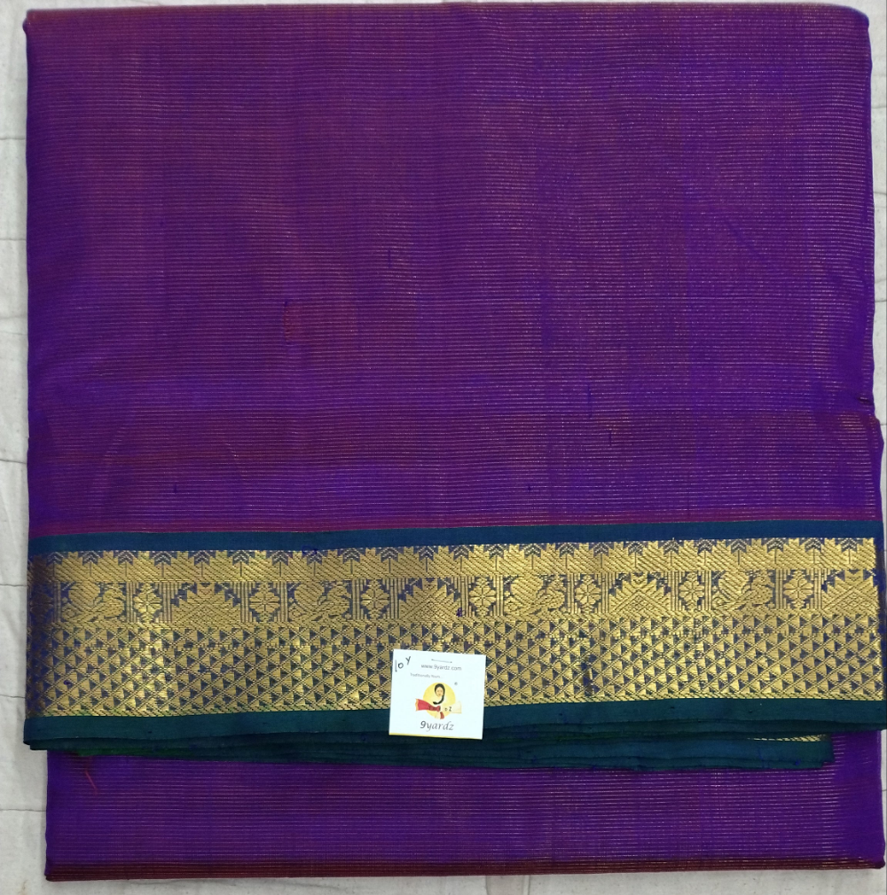 Pure silk cotton Vairavoosi 10yards madisar