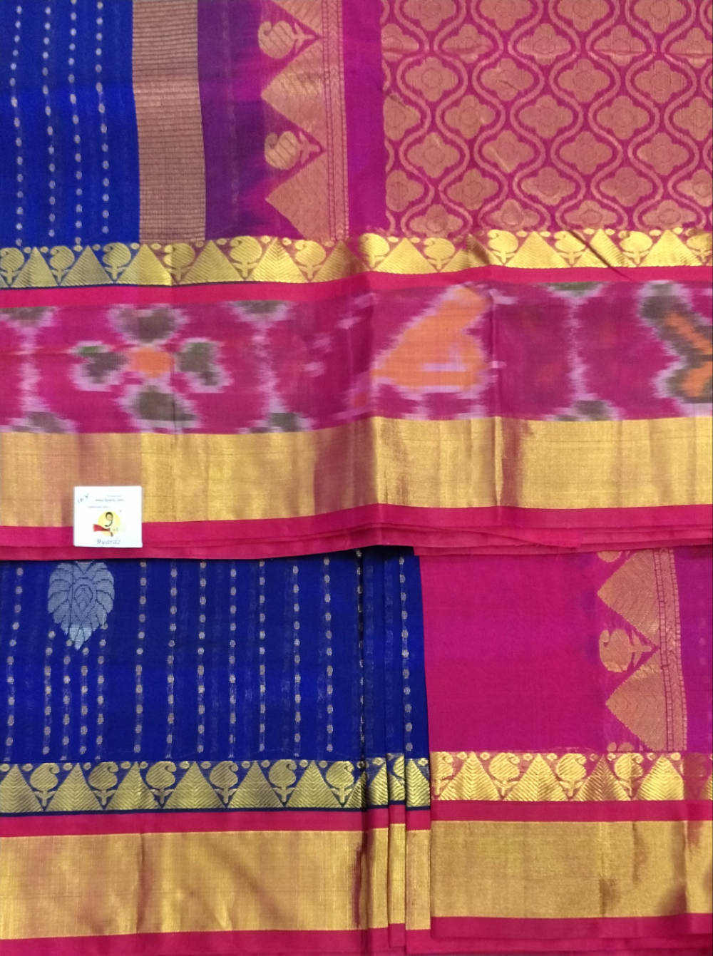 Korvai Silk Cotton Pochampalli 10yardz