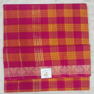 Chettinadu cotton checked 6 yardz