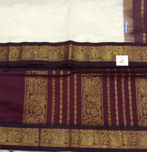 Load image into Gallery viewer, Semi silk Plain Korvai 6Yards