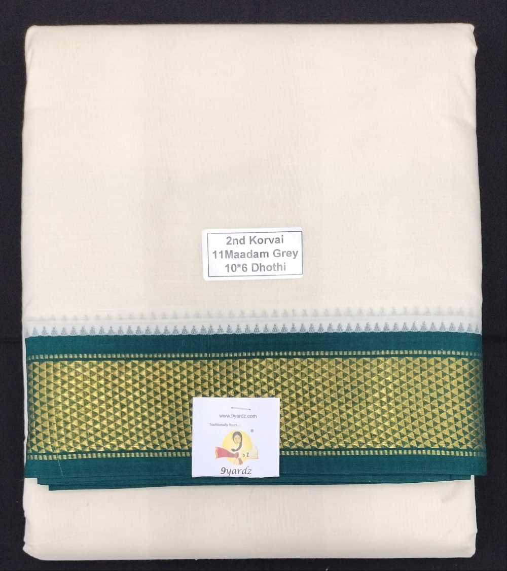 Pure cotton Muhurtham dhoti 10*6 11Maadampet