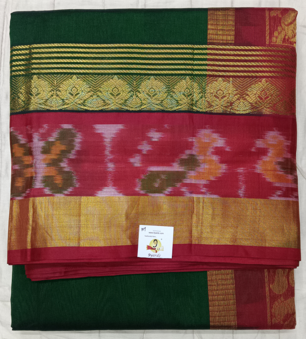 Korvai Silk Cotton Pochampalli 10yardz