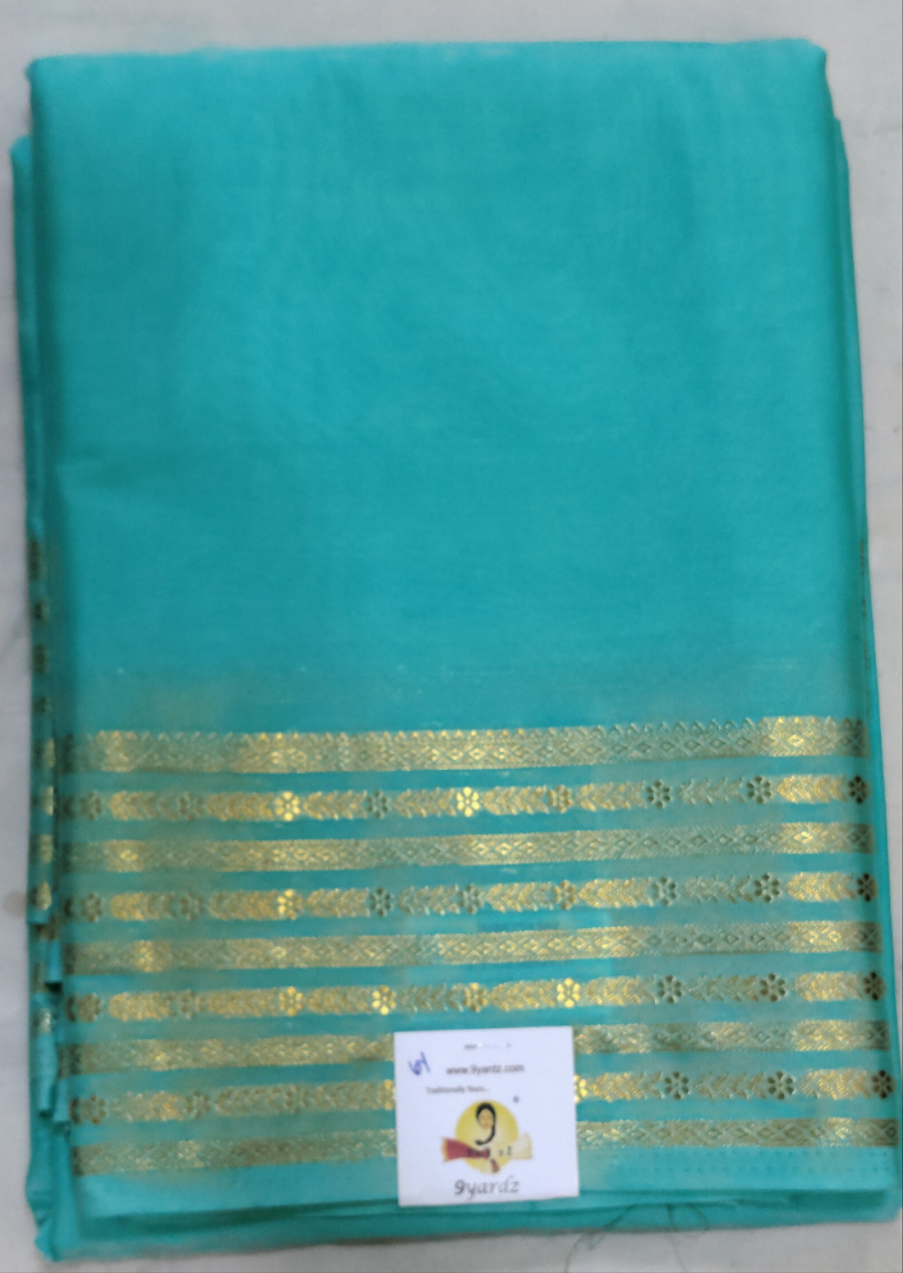 Synthetic Mysore silk 6yardz