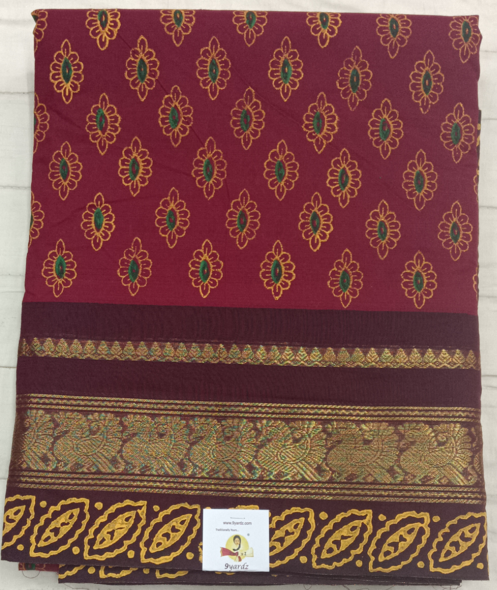 Arupukottai cotton Printed 10 yards madisar