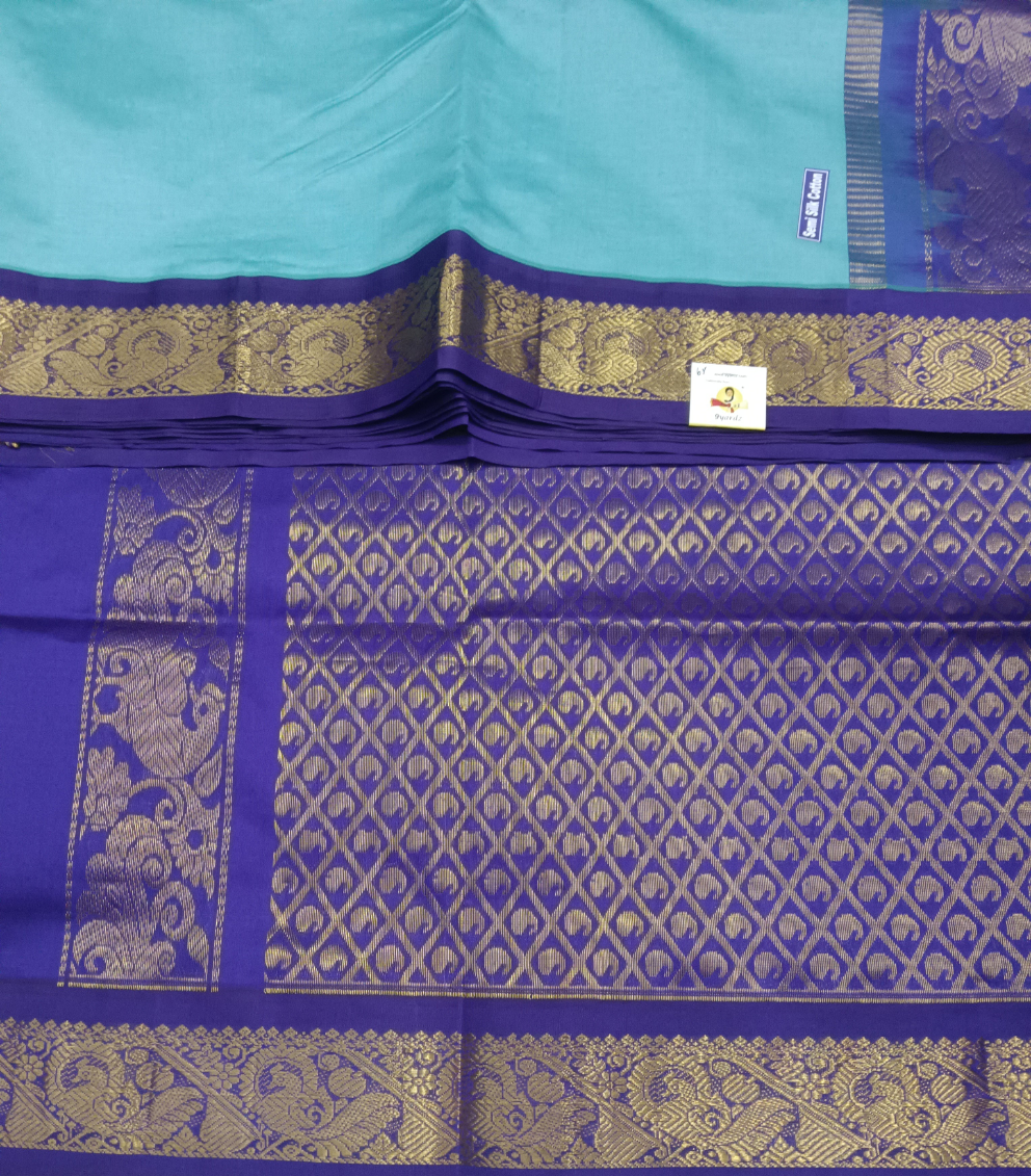 Semi silk Plain Korvai 6Yards