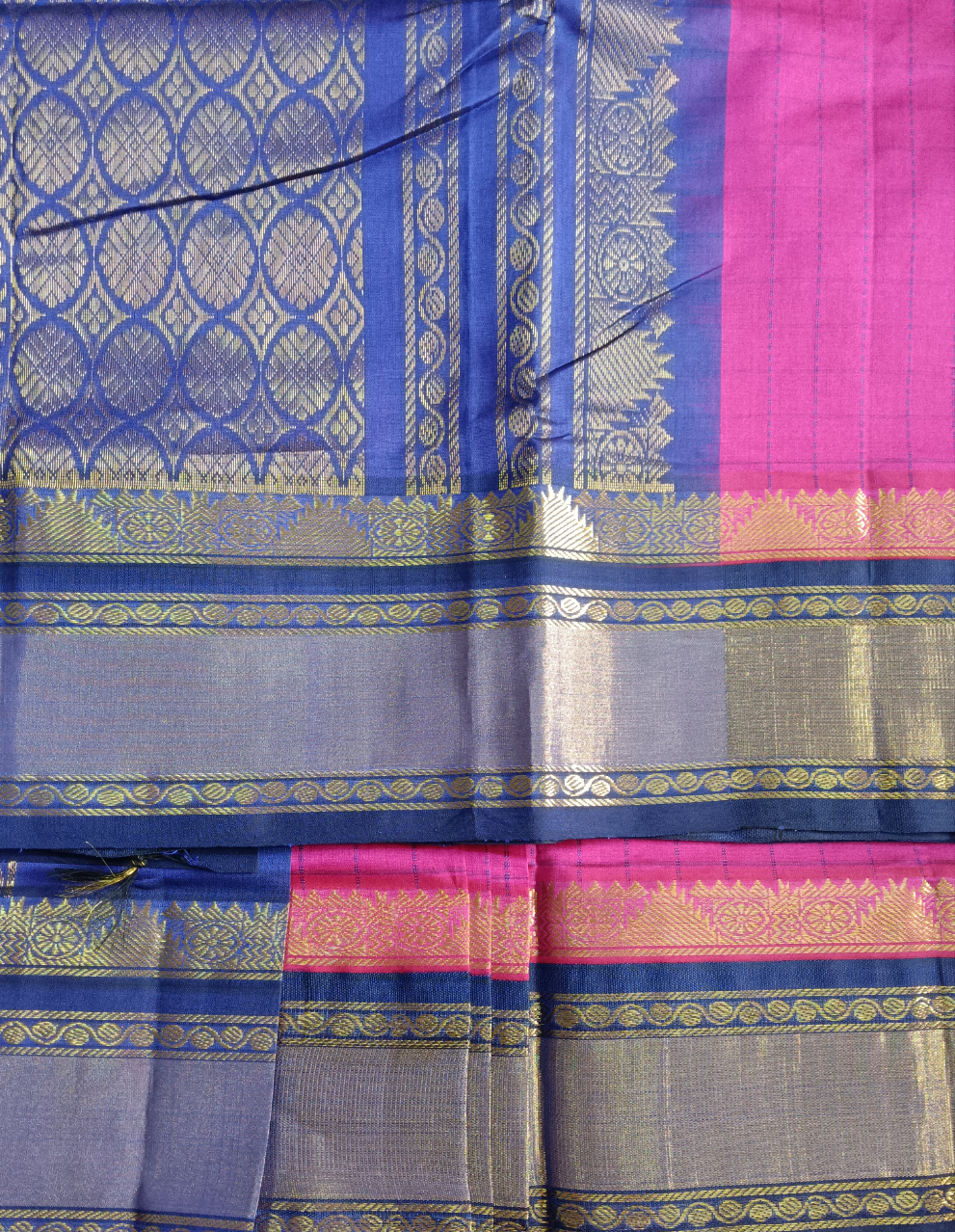 Semi Silk cotton Korvai checked Madisar